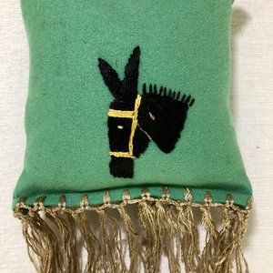 HORSE PILLOW MADE FROM VINTAGE MEXICAN SERAPE